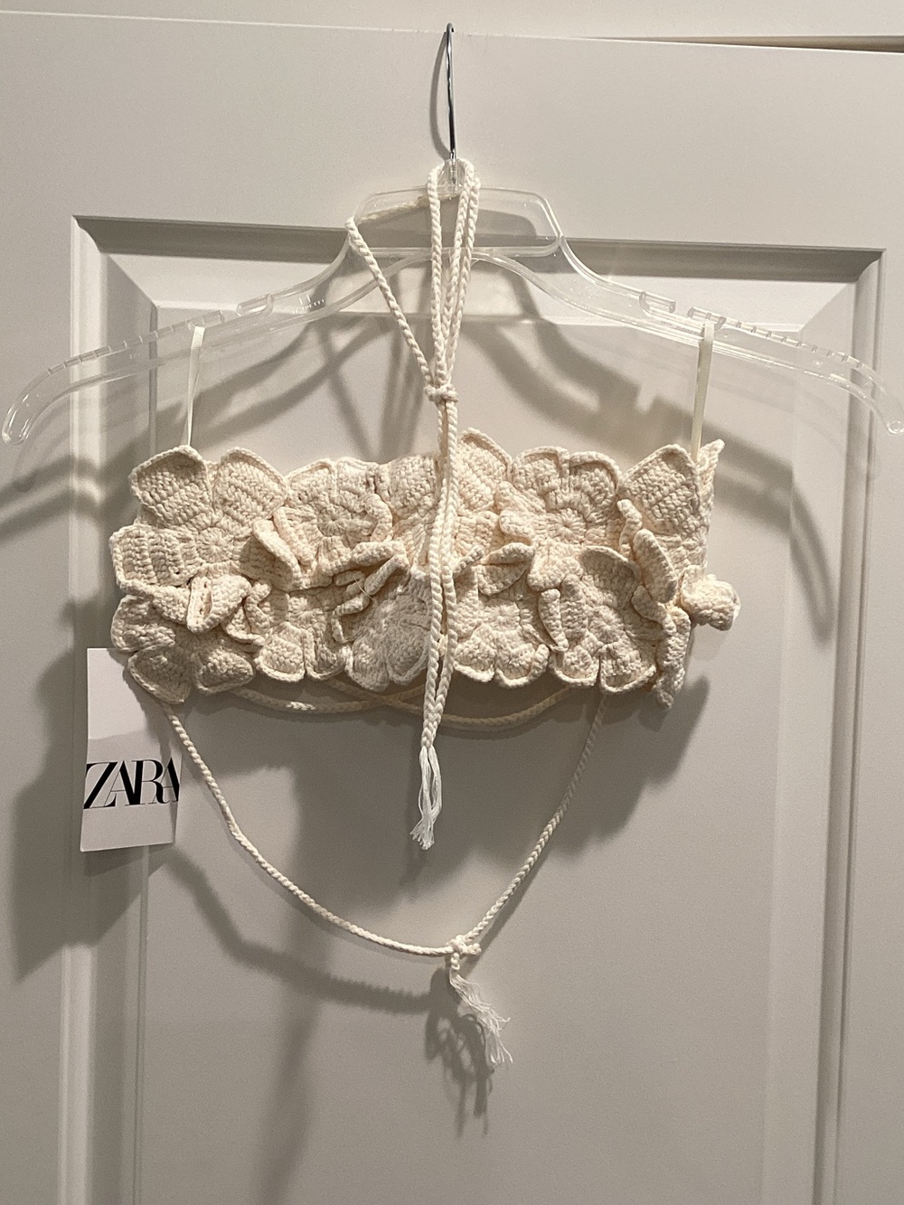 Cream colored bralette top
